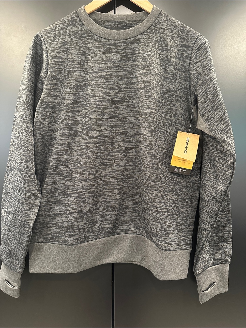 Dakine Liberator LW Crew Sweatshirt‎ Womens Small Black Heather W331DAK0008 NWT